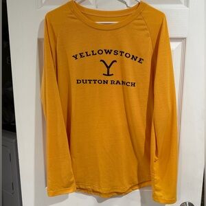 Yellowstone Dutton Ranch Yellow Long Sleeve Shirt